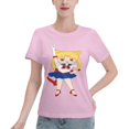 thumbnail image 1 of T-Shirt Basique à Manches Courtes pour Femmes Sailor Moon Édition Q Tsukiha, 1 of 6