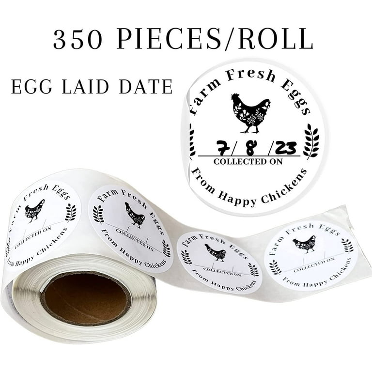 Farm Eggs Laid On Stickers Collected Date 350 pcs roll 2