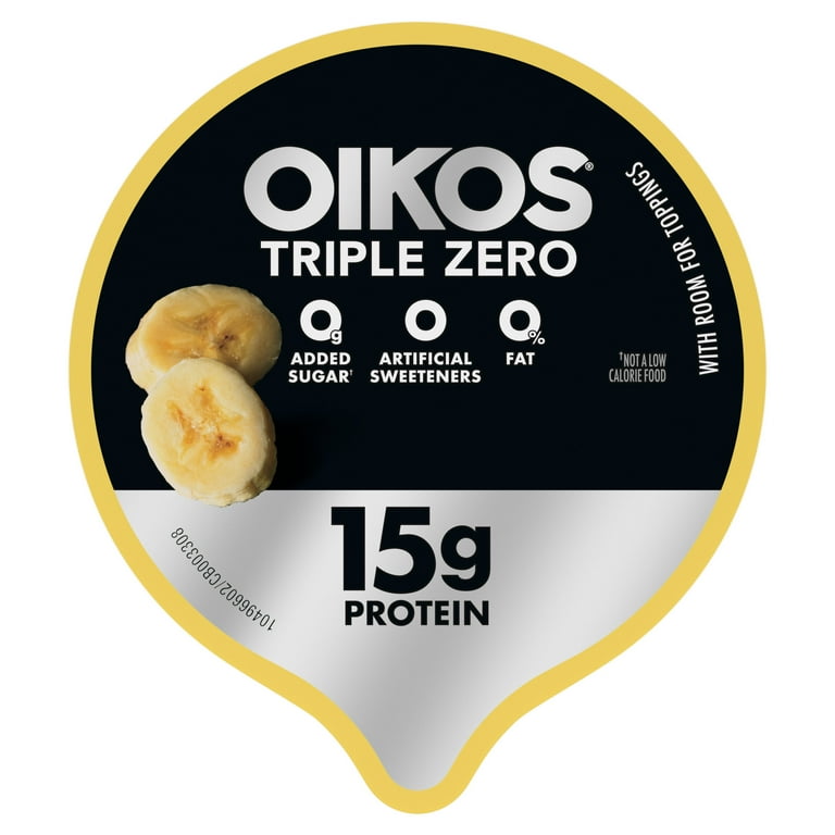 Oikos Triple Zero 15g Protein, 0g Added Sugar, Fat Free Banana