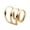 Golden, variant on 1Pc Ear Clip Cuff Simple Dual Use Women Adjustable 3-ring Hollow Finger Ring for Shopping Travel Golden