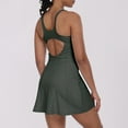 thumbnail image 5 of juhao Womens Tennis Dress with Built in Shorts Square Neck Sleeveless Workout Athletic Mini Skort Dress Soft Solid Color Golf Summer Outfits, 5 of 5