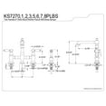 thumbnail image 4 of Kingston Brass Bridge Kitchen Faucets With Brushed Brass KS7277PLBS, 4 of 5