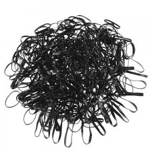 - Fancyleo 250 Pack Mini Black Rubber Bands Elastic Hair Bands Soft Hair Ties with Box for Children Hair Braiding Hair Wedding Hairstyle