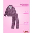 thumbnail image 2 of Sweet & Sassy Girls' Flannel Fleece Pajamas - 4 Piece Long Sleeve Button Down Shirt and Pants Sleepwear Pants Set (4-16), 2 of 7