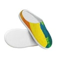 thumbnail image 3 of Lsque Rainbow Colored Pattern Womens Comfort Cotton on Scuff With Memory Foam and Anti-skid Sole Slipper-35/36, 3 of 7