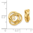 thumbnail image 2 of Auriga Fine Jewelry 14k Yellow Gold Love Knot Earrings Jackets for Women (L- 15mm, W- 15mm), 2 of 5