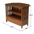 thumbnail image 4 of International Concepts Mission Corner TV Stand in Brown, 4 of 11