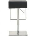 thumbnail image 4 of Maklaine 25" Adjustable Contemporary Fabric Barstool in Black, 4 of 10