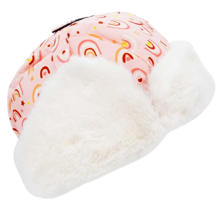 Jan & Jul Toasty-Dry Trapper Winter Hat - Pink Rainbow Jan & Jul Toasty-Dry Trapper Winter Hat - Pink Rainbow
