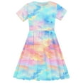 thumbnail image 7 of Babcutegg Summer Kids Short Shirt Dresses for Little Girls Skirts Simplicity Tie Dyeing Dress Multicolor Size 11 Years, 7 of 7