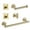 Gold B, variant on Brushed Bathroom Hardware Set Towel Rack Rustproof Towel Hooks Wall Mounted Stainless Steel Heavy Duty Round Modern Style for chen Toilet , gold