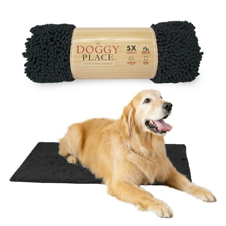 UPC: 0714119651663 | My Doggy Place Dog Mat for Muddy Paws  Washable Dog Dog Mat  Charcoal