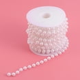 thumbnail image 2 of EeaseMX Guirnalda de perlas acrílicas de 10 m, cadena de carrete para decoración de bodas, ramos de novia y fiestas (blanco), 2 of 7