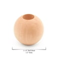 thumbnail image 2 of Wooden Beads (32mm) 1-1/4 x 1/2 Inch Hole Pack of 50 Unfinished Wooden Bead Supplies Easily Threads, Smooth Natural Finish Paint and Stain by Woodpeckers, 2 of 6