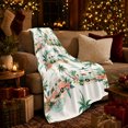 thumbnail image 3 of Tropical Retro Camper Beach Scene Whimsical Illustration Of, Rustic Camping Scene, Warm Flannel Blanket for Cabin and Lodge, Outdoor Lovers Camping Gift, Rustic Home Decor, 3 of 7