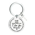 thumbnail image 1 of Creative DIY To My Son Stainless Steel Last Name 26 Letter Keychain 2.5x2.5cm, 1 of 8