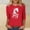 #0250-Red, variant on Women's 2026 Print Tees, Three Quarter Sleeve Blouses with Relaxed Fit, Lightweight Summer Tops for Spring, Cute Holiday Shirts for Party Outings Gift