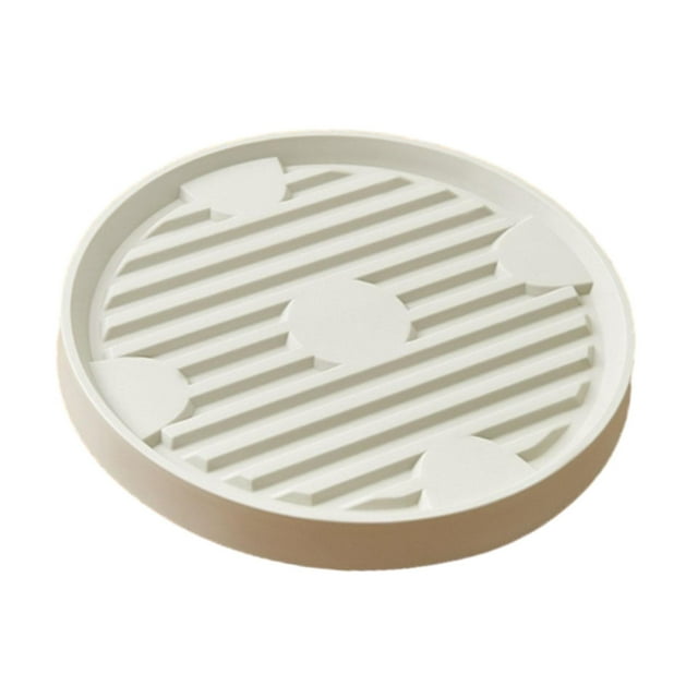 Soporte para plantas, maceta redonda para mover, bandejas para plantas, paleta silenciosa para plantas, bandeja para macetas para jardín, florero, Beige