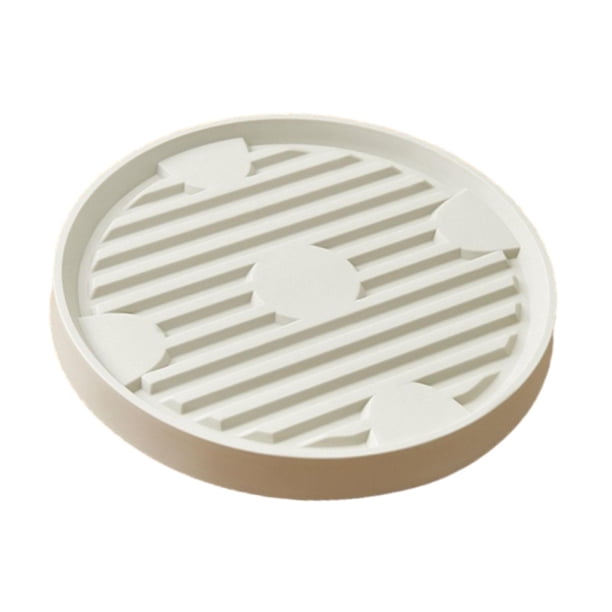 Soporte para plantas, maceta redonda para mover, bandejas para plantas, paleta silenciosa para plantas, bandeja para macetas para jardín, florero, Beige