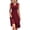 Wine, variant on CIENVNSTG Women's Slimming Sleeveless Fit-and-Flare Tummy Control Dress V Neck Wedding Guest Formal Dresses Summer Outfits 2026 Purple 2XL