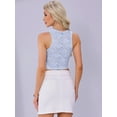 thumbnail image 3 of DARING DIVA Women's Y2K Bralettes V Neck Lace Tank Tops L Baby Blue, 3 of 6