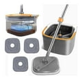 thumbnail image 2 of Mop And Bucket Set With Self Separating Dirt And Clean Water System Square Mop Bucket Self Twisting 360° Rotating Cleaning Floor Mop Head Suitable For Hardwood Tile Fl, 2 of 9