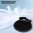 thumbnail image 6 of Anuirheih Womens Sun Visor Hats, Ice Silk Sun Hat Wide Summer UV Protection Beach Cap Sunscreen Comfortable Breathable Foldable Storage(Black), 6 of 7