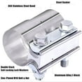 thumbnail image 5 of 2.5 - Inch Lap Exhaust Band Clamp Connector - Stainless Steel for Exhaust System, Secure and Durable Connection, 5 of 5