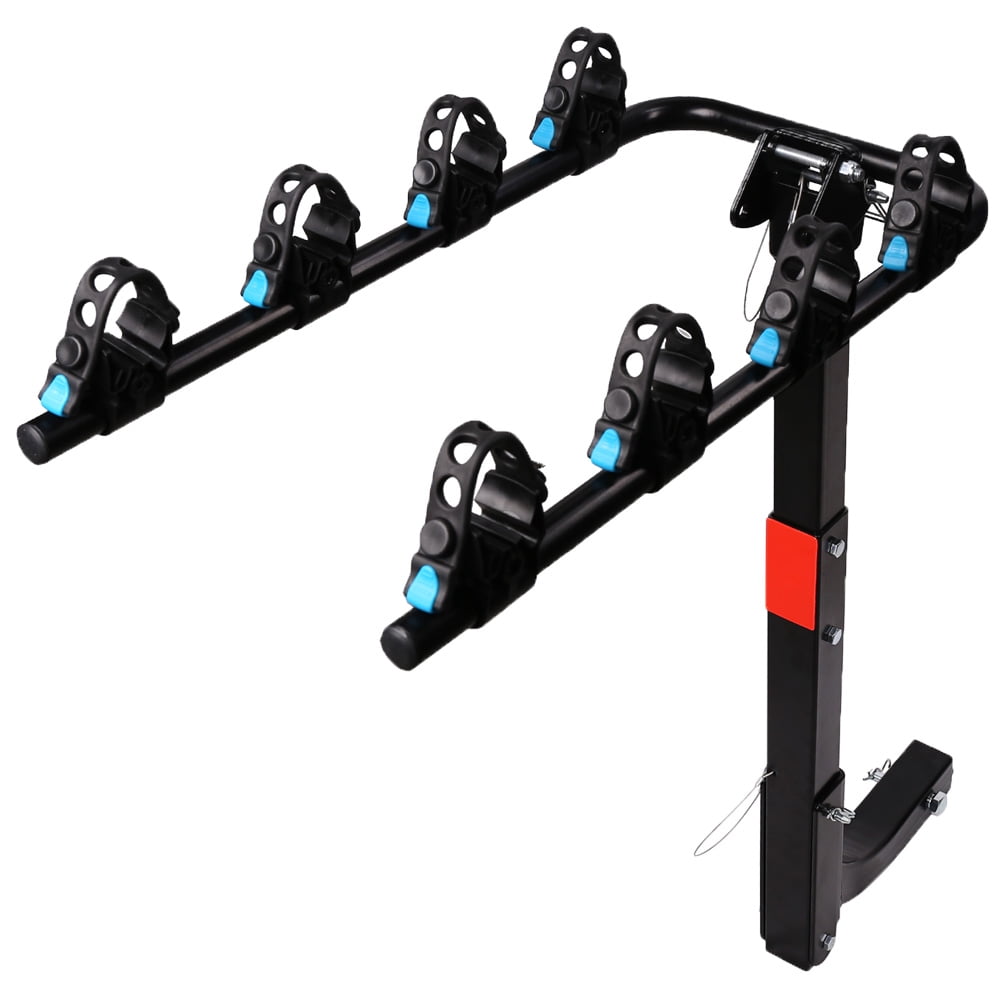 Leader Accessories 4 Bike Bicycle Carrier Racks Hitch Mount Double Foldable Rack for Cars