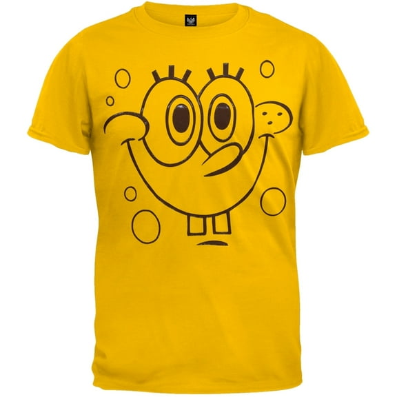 spongebob squarepants - gel print face costume t-shirt