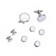 thumbnail image 1 of Cufflinks for Men Brand Round Cufflinks Light Surface Round Link Set Business Stainless Steel Gentleman Antique European Style Accessories, 1 of 5
