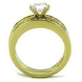 thumbnail image 3 of Gold Womens Ring Anillo Para Mujer Stainless Steel Ring with AAA Grade CZ in Clear Lugo, 3 of 4