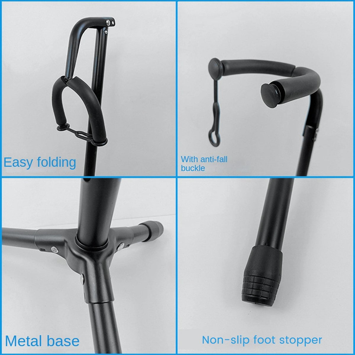 2X Metal Floor Guitar Stand with Tripod Holder for Acoustic Electric Guitar, Guitar Accessories
