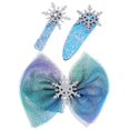 thumbnail image 3 of Christmas Hair Barrettes 3Pack Christmas Decorative Item For Women Masquerades Blue Snowflake Shape, 3 of 3