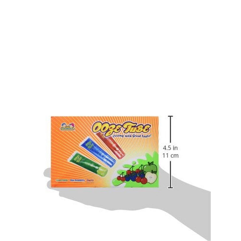 Kidsmania Ooze Tube, Blue Raspberry, Cherry, Green Apple, 4 oz, 12