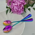 thumbnail image 4 of Elyon Tableware 3 Piece Reflective Rainbow Colored Stainless Steel Salad Servers, 4 of 7