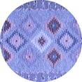 thumbnail image 1 of Ahgly Company Indoor Round Southwestern Blue Country Area Rugs, 7' Round, 1 of 4