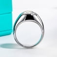 thumbnail image 5 of Silvago Jewel Bezel Set Round Cut 4.5 Ct VVS1/D Lab Created Diamond Men's Wedding Anniversary Ring - 14k White Gold Over Men's Diamond Ring - Men's Anniversary Ring - Wedding Gift for Men's, 5 of 9