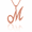 Rose, variant on Solid Gold Script Cursive Initial "A-Z" (Pendant)