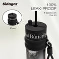 thumbnail image 4 of Sidagar 24 oz Leak-proof Stainless Steel Vacuum Insulated Travel Tumbler, Car Cup for Coffee, Butterfly, 4 of 9