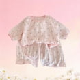 thumbnail image 2 of Lindo Conjunto de Verano Niñas Niños Pijamas de Manga Corta Pantalones Cortos Estilo Princesa Casa Desgaste, Tela de Caballería de Seda Fresca Suave, Ropa de Aire Acondicionado, 2 of 5
