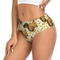 thumbnail image 2 of Fotbe Cute Squirrel with Green Leaves Calzones Estampados para Mujer – Ropa Interior de Algodón, Cómoda, Suave y Elástica-Medium, 2 of 6