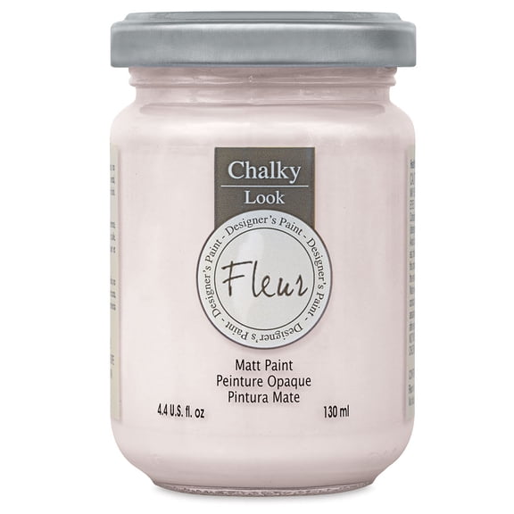 Fleur Chalky Look Paint - Sugar, 4.4 oz jar