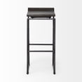 thumbnail image 2 of Mercana Givens 30.25" Seat Height Black Wood Seat Black Metal Base Stool, 2 of 7