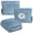 Dusty Blue, variant on PAVILIA Travel Blanket Pillow, Soft Ribbed Fleece Airplane Blanket, Pink