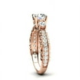 thumbnail image 4 of HeartsAndYou 2ct Round Cut Moissanite Filigree Solitaire Round Accent Ring 18k Rose Gold over Silver, 4 of 9