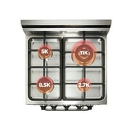 Prestige 20 in. 1.6 cu. ft. Gas Range with Convection Oven and Sealed Burners in Marshmallow White