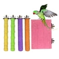 thumbnail image 3 of Flmtop 5Pcs/Set Pet Parrot Budgie Chew Bite Paw Grinding Bar Rod Toy Bird Cage Perches Random Color, 3 of 8