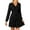 Black, variant on Women's Velvet Dress with Belt V-Neck Long Sleeve Elegant Tunic Stretchy Soft Comfortable Party Wear Casual Office Dress