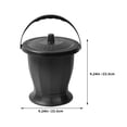 thumbnail image 2 of SWETRACE Black Plastic Urinal Toilet Chamber Pot with Lid Portable Non Toppling Design, 2 of 8